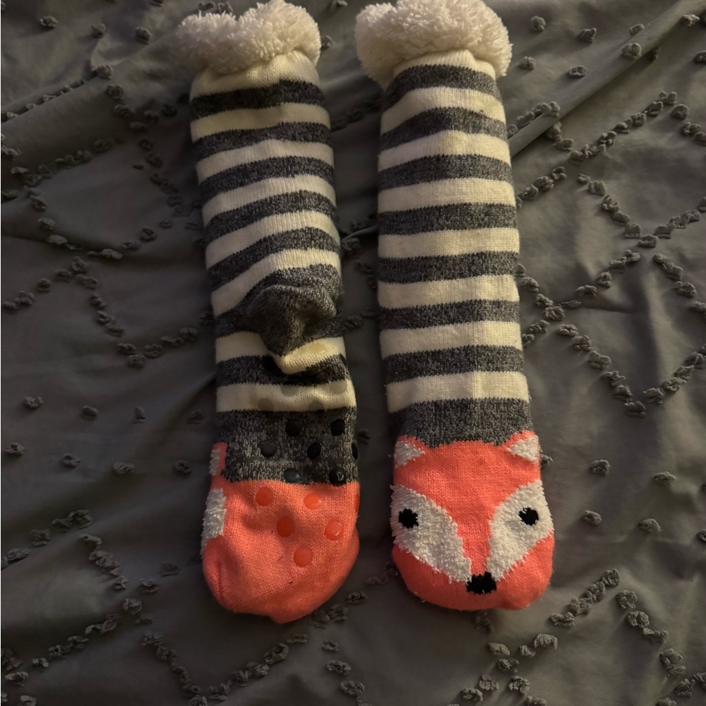 Cozy Striped Fox Women's Socks
